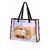 Beach Bag Transparent, Clear Tote Bag with Black Handles, Holographic Rainbow Design