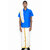 Varanakala Boys Ethnic Wear Set ( 11 to 14Y ) -Anandha Blue Short-Sleeve Shirt, White Dhoti with Golden Borders  Shawl