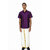 Varanakala Boys Ethnic Wear Set ( 11-14Y ) Dark Purple Short-Sleeve Shirt and White Dhoti with Golden Borders and Shawl