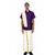 Varanakala Boys Ethnic Wear Set ( 11-14Y ) Dark Purple Short-Sleeve Shirt and White Dhoti with Golden Borders and Shawl