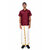 Varanakala Boys Ethnic Wear Set ( 11-14Y ) - Maroon Short-Sleeve Shirt and White Dhoti with Golden Borders and Shawl