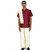 Varanakala Boys Ethnic Wear Set ( 11-14Y ) - Maroon Short-Sleeve Shirt and White Dhoti with Golden Borders and Shawl