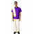 Varanakala Boys Ethnic Wear Set ( 11-14Y ) - Violet  Short-Sleeve Shirt and White Dhoti with Golden Borders and Shawl