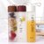 (Pack of 1) 350 ml Smiley Glass Water Bottle with Cup Lid  Leak Proof (Assorted Color)