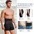 Ahina Mens Brief Shapewear Shorts Underwear Hip-up Body Shaper Boxer Enhancer, Black