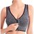 Ahina Women's Front Zip Sports Bra Wireless Post-Surgery Bra Active Yoga Sports Bras Women's Zip Front Sports Bra Wireless Post-Surgery Bra Active Yoga Sports Bras Grey