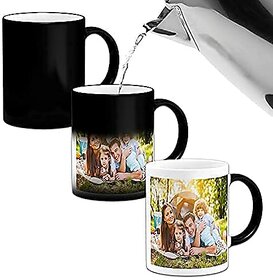 GIFT BOX Personalized Magic Mug Photo & Text Printed Color Changing Coffee Mug (330 ml)