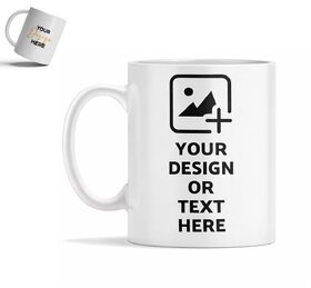 Customized White Ceramic Coffee Mug | Personalised Photo & Text Print | Microwave Safe Tea Cup | 330 ml | Gift Mug for Birthday & Anniversary