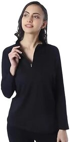 Women's Quarter-Zip Athletic Pullover, Long Sleeve, Lilac Purple, Mock Neck