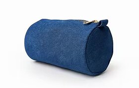 Denim round multipurpose pouch for mens and womens