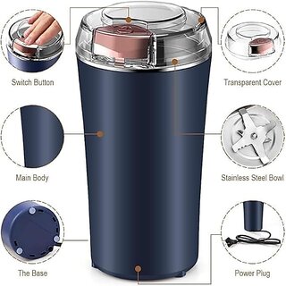 Coffee Grinder Electric, Mini Grinder, Coffee Beans Grinder - Electric Portable Grinder Mixer for Kitchen, Masala  Spic