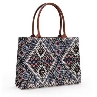 Stylish Printed Tote Handbag for Women | Durable Fabric Shoulder Bag for Office, College & Daily Use