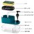 Plastic 3 in 1 Soap Pump Dispenser Dish Soap Liquid Dispenser Sponge Holder Dish Soap Pump Dispenser for Kitchen Sink Co