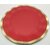 Premium 400GSM Wavy Dinner Paper Plates - Red with Gold Foil Edges