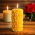 Rose Flower Shape Candle for Home Decor | Romantic Fragrance Candles | Smoke-Free Pillar Candle | Romantic Night (Pack of 2, Pink & Yellow)