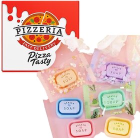 Set of Pizza Slice and Soap Shape Eraser Collection, 7 Pizza Slices and 6 Soap Shape Erasers, Educational Fun Stationery