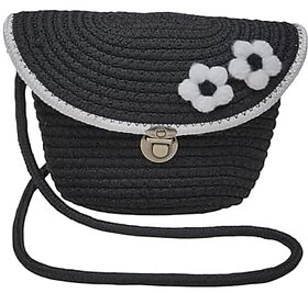 AURKA Handmade Cotton Rope Sling Bag for Women and Girls| Stylish Floral Crossbody Shoulder Bag | Lightweight Durable and Eco-Friendly Casual Purse