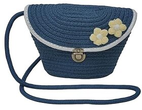 AURKA Handmade Cotton Rope Sling Bag for Women and Girls| Stylish Floral Crossbody Shoulder Bag | Lightweight Durable and Eco-Friendly Casual Purse