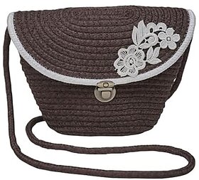 AURKA Handmade Cotton Rope Sling Bag for Women and Girls| Stylish Floral Crossbody Shoulder Bag | Lightweight Durable and Eco-Friendly Casual Purse