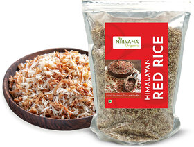 Nirvana Organic Himalayan Red Rice Red Raw Rice (Full Grain) (1 kg)