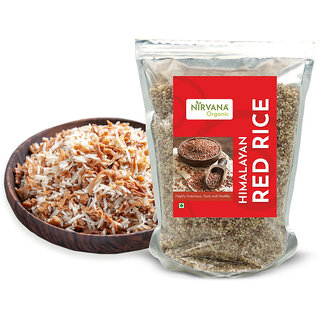 Nirvana Organic Himalayan Red Rice Red Raw Rice (Full Grain) (1 kg)