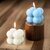 SS Enterprise Organic Soy Wax Bubble Candle for Home Decor | Scented Aromatic Fragrance Candles | Smoke-Free Pillar Candle (2, White-Blue)