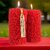 Rose Flower Shape Candle for Home Decor  Romantic Fragrance Candles  Smoke-Free Pillar Candle  Romantic Night (Pack of 2, Red)