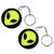 THE NXT GEN Man Alien Face Car Key Chain  Keyring Designer Printed Keychain Pack of 2