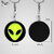 THE NXT GEN Man Alien Face Car Key Chain  Keyring Designer Printed Keychain Pack of 2