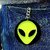 THE NXT GEN Man Alien Face Car Key Chain  Keyring Designer Printed Keychain Pack of 2