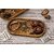 Wooden Jewelry Tray, Oval Shape, L x B x H = 10 x 5 x 0.5 Inch Floral Design, Natural Wood Finish, Organizer for Rings, Necklaces, Earrings And Snacks Serving (Lotus 1)