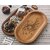 Wooden Jewelry Tray, Oval Shape, L x B x H = 10 x 5 x 0.5 Inch Floral Design, Natural Wood Finish, Organizer for Rings, Necklaces, Earrings And Snacks Serving (Lotus 1)
