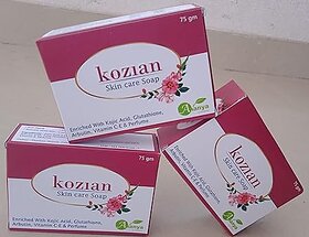 (Pack Of 3) Skin care Kojic acid Palmitate  Arbutin Vitamin C and Vitamin E Face & Body Bathing Skin Glowing| Remove Dead Skin| Soap 75gm