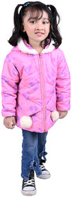 Kid Kupboard Cotton Girls Jacket, Pink, Full-Sleeves, 6-7 Years KIDS8265