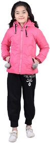 Kid Kupboard Cotton Girls Jacket, Pink, Full-Sleeves, 7-8 Years KIDS8267