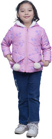 Kid Kupboard Cotton Girls Jacket, Pink, Full-Sleeves, 7-8 Years KIDS8268