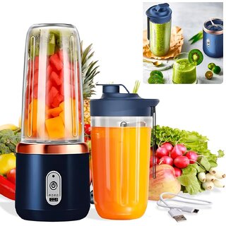 Portable Blender Electric Juicers Fruit Mixers USB Rechargeable Smoothie Mini Personal Juicer 6 Blades 3Gears With 1500