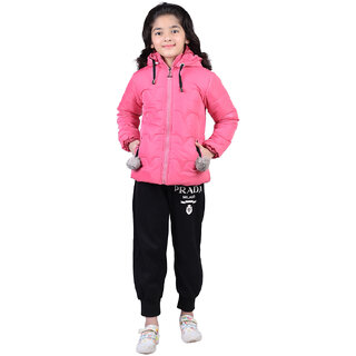 Kid Kupboard Cotton Girls Jacket, Pink, Full-Sleeves, 7-8 Years KIDS8267