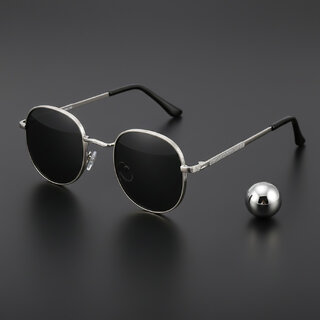 Clicktoeye Round Sunglasses (For Boys  Girls, Black)