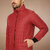 29K Men's Red Reversible Solid Double Sided Comfortable Long Sleeve Bomber Winter Jacket