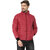 Men's Red Reversible Solid Double Sided Comfortable Long Sleeve Bomber Winter Jacket