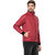 Men's Red Reversible Solid Double Sided Comfortable Long Sleeve Bomber Winter Jacket