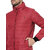 Men's Red Reversible Solid Double Sided Comfortable Long Sleeve Bomber Winter Jacket