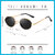 Clicktoeye Oval Sunglasses (For Men & Women, Black)
