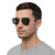 Clicktoeye Rectangular Sunglasses (For Men  Women, Black)