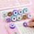 Cute Donut Shaped Erasers, Decorative Animal Design, School Supplies, 6 Pack (5)