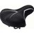 Comfort Bicycle Saddle, Wide Cushioned Seat, Black with Silver Trim