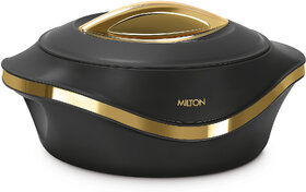 MILTON Pearl 2500 Inner Stainless Steel Casserole, 2.1 Litres, Black Serve Casserole (2100ml)