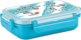 MILTON Candy Steel Tiffin Lunch Box with inner Steel Container,Spoon  Fork Sky Blue 2 Containers Stainless Steel School Lunch Box