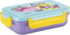 MILTON Candy Steel Tiffin Lunch Box with inner Steel Container, Spoon  Fork Purple 2 Containers Plastic School Lunch Box